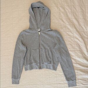 Aritzia Gray Zip-Up Hoodie